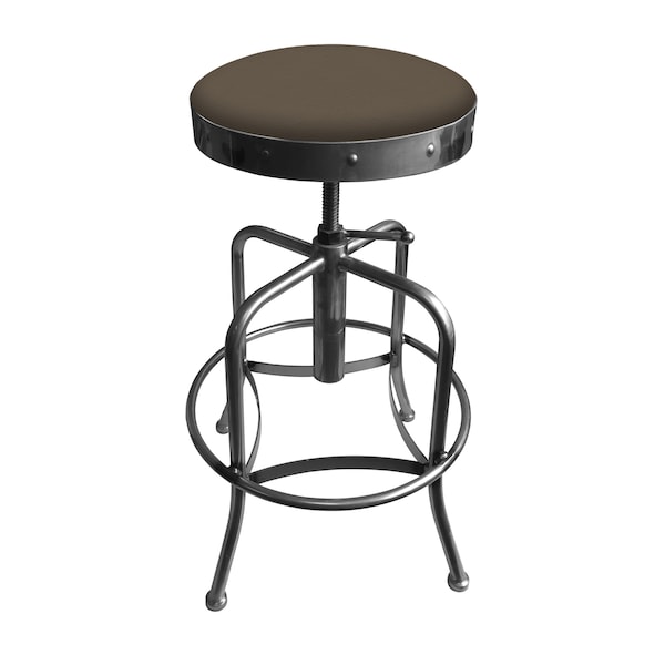 Holland Bar Stool Co Adjustable Stool, Clear Coat Finish, Canter Earth Seat 910CL006 - main